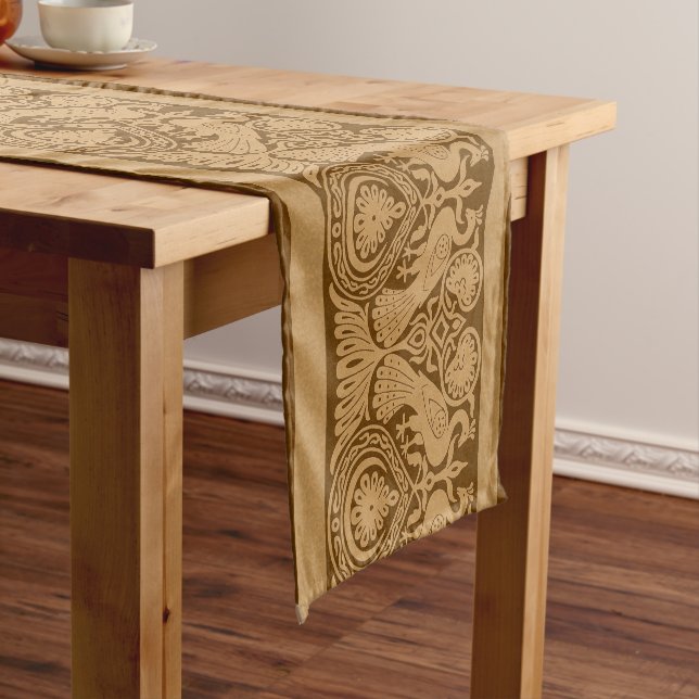 Bronze Peacocks Table Runner (In Situ)