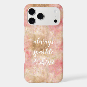 Bronze Pink Gold Watercolor Confetti