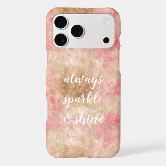 Bronze Pink Gold Watercolor Confetti (Back)