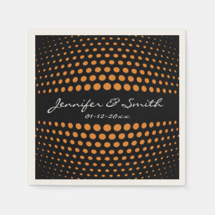 Bronze polka dots pattern napkin