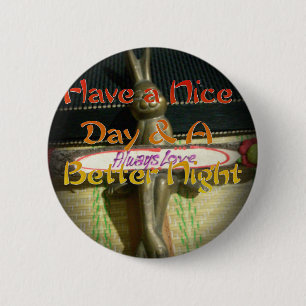 Bronze Rabbit Sculpture with Inspirational Quotes  6 Cm Round Badge