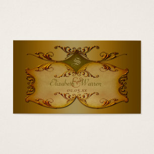 Bronze Scrolls Wedding Favour Tag