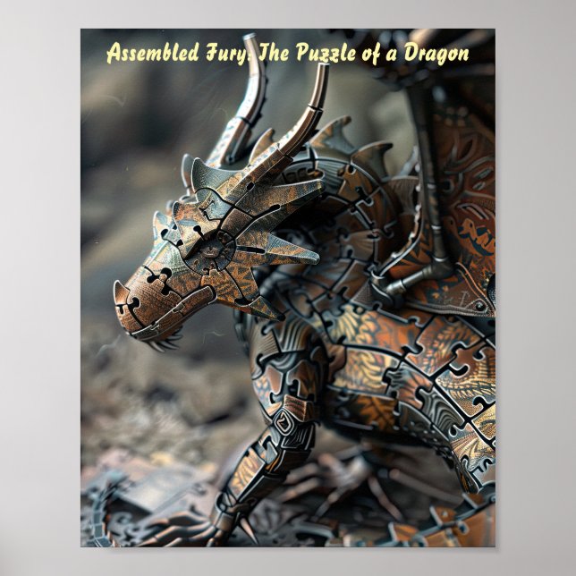 Bronze Sentinel Dragon Puzzle Poster (Front)