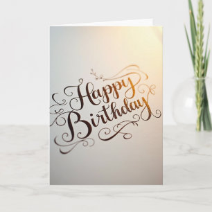 Bronze Shimmer Birthday Card