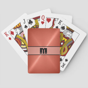 Bronze Shiny Stainless Steel Metal Playing Cards