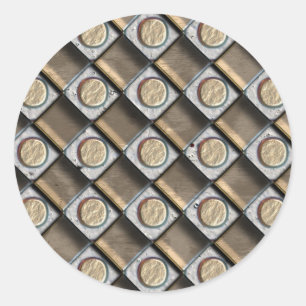 Bronze, Silver & Gold Classic Round Sticker