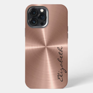 Bronze Stainless Steel Metal Look iPhone 13 Pro Max Case