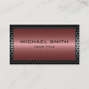 Bronze Stainless Steel Modern Metal Border Business Card