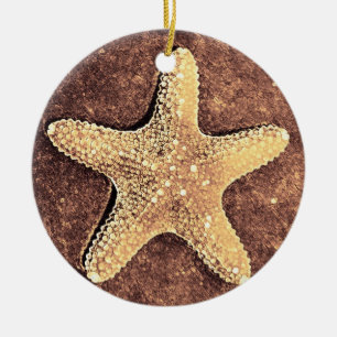 Bronze Starfish Christmas Ornament