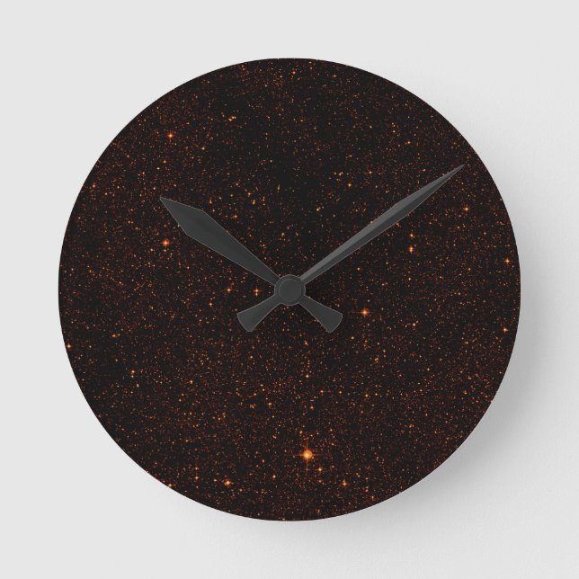 Bronze Stars Round Clock (Front)