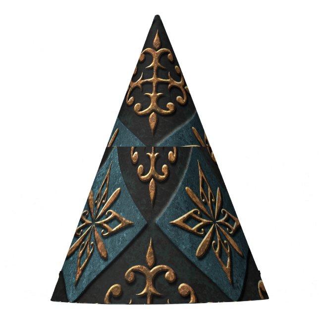 Bronze texture with carving pattern. party hat (Front)