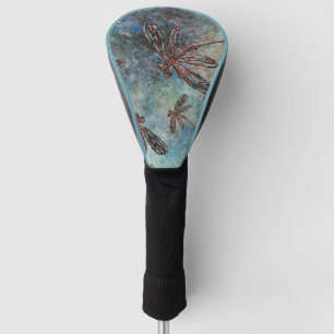 Bronze Tipped Dragonflies on a Magical Sky Golf Head Cover