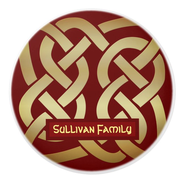 Bronze Tone Celtic Knot Ceramic Knob (Front)