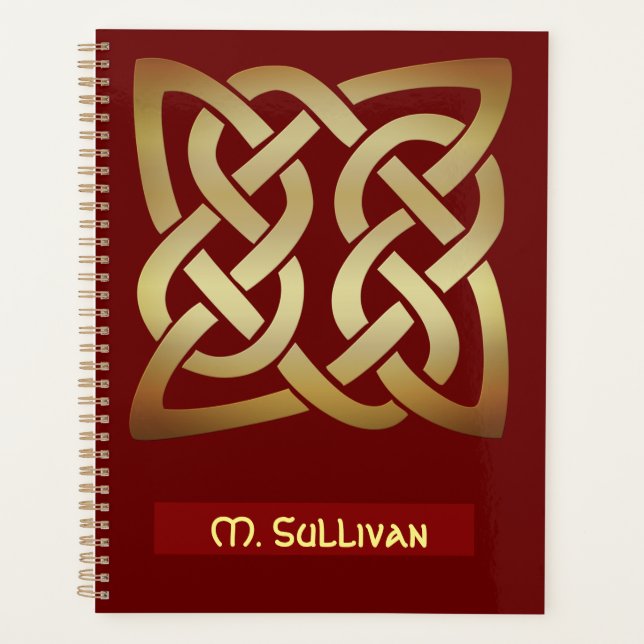 Bronze Tone Celtic Knot Planner (Front)