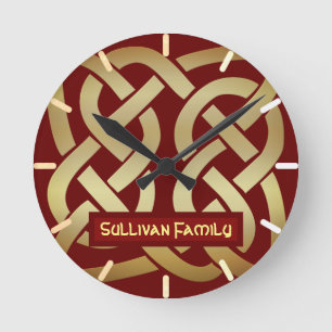 Bronze Tone Celtic Knot Round Clock