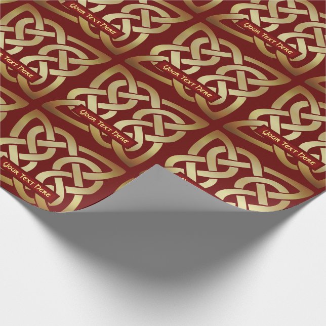 Bronze Tone Celtic Knot Wrapping Paper (Corner)