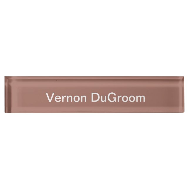 Bronze Tone Formal Colour Coordinated Nameplate (Front)