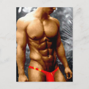 Bronzed Hunk Postcard