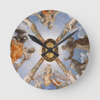 Bronzino Italian Art Chapel Ceiling Round Clock