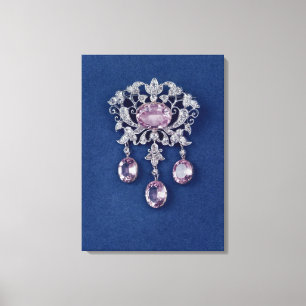Brooch in shape of a flower, c.1780 canvas print
