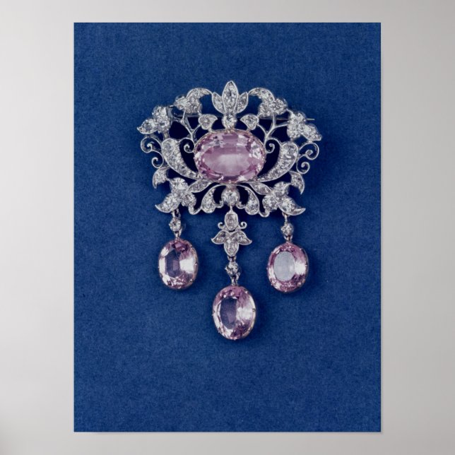 Brooch in shape of a flower, c.1780 poster (Front)