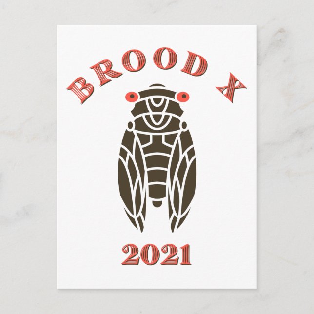 Brood X Great Eastern Cicada 2021 Postcard (Front)