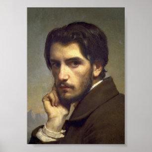 Brooding Man Vintage Portrait Art Poster