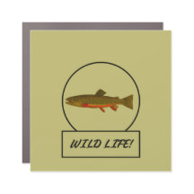 Brook Trout Dark Khaki Car/Truck Magnet