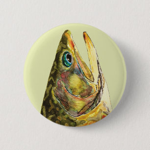Brook Trout Fisherman 6 Cm Round Badge