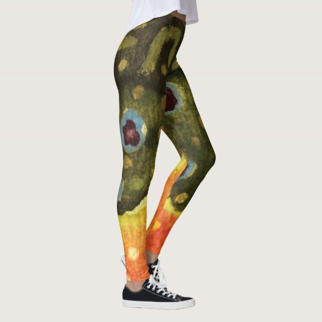 Brook Trout Fishing Ichthyology Leggings (Right)