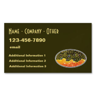 Brook Trout Fishing Men or Women Magnetic Business Card