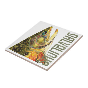 Brook Trout Fishing Tile