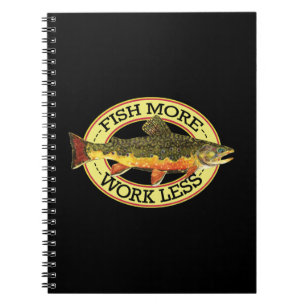 Brook Trout Fly Fisherman's Spiral Notebook