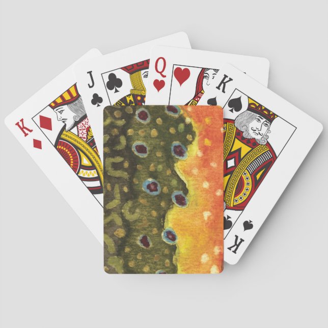 Brook Trout Fly Fishing Playing Cards (Back)