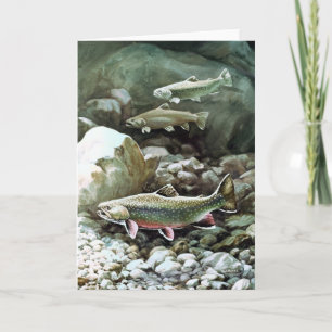 brook trout greeting card
