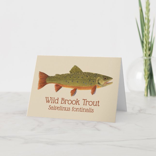 Brook Trout Greetings Card (Front)