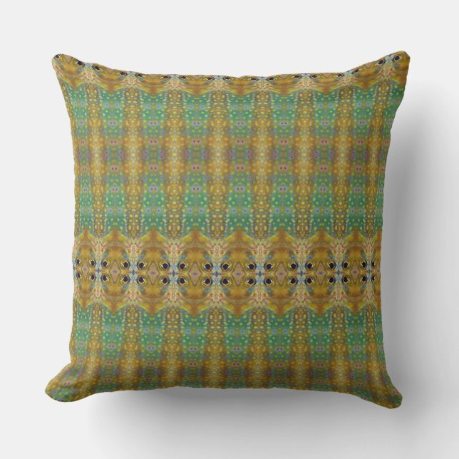 Brook  trout pattern print pattern cushion (Front)