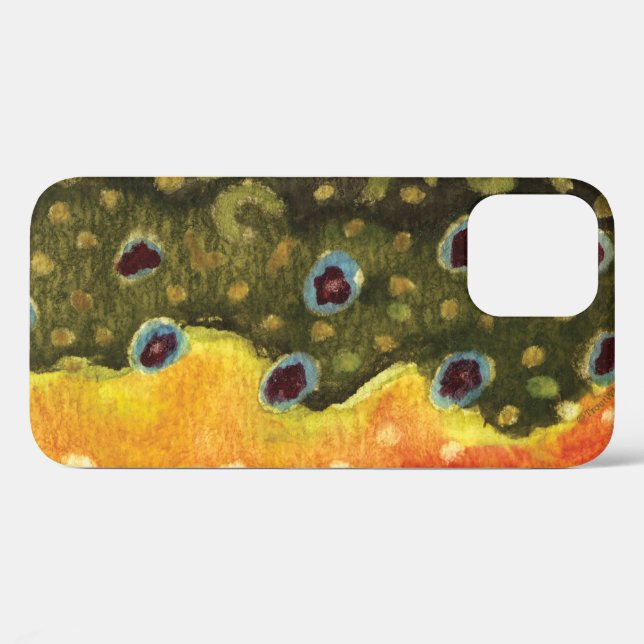 Brook Trout Skin Fly Fishing Ichthyologist Angling Case-Mate iPhone Case (Back (Horizontal))