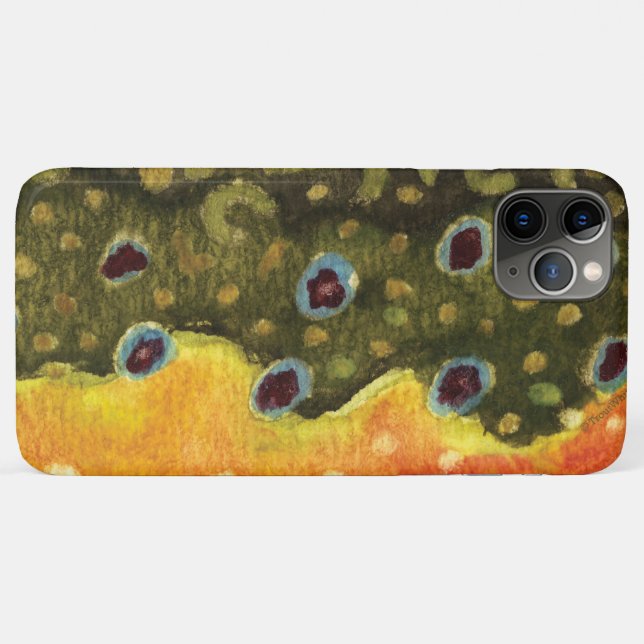 Brook Trout Skin Fly Fishing Ichthyologist Angling Case-Mate iPhone Case (Back (Horizontal))