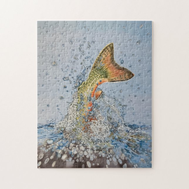 Brook Trout Splash Jigsaw Puzzle (Vertical)
