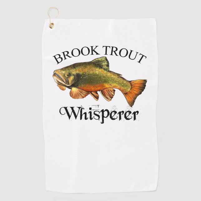 Brook Trout Whisperer Light Fishing Towel (Front)