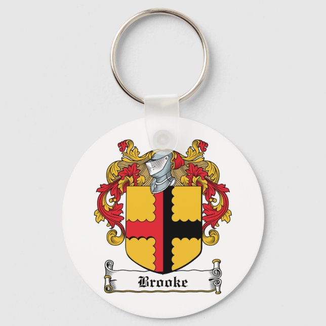 Brooke Family Crest Key Ring (Front)