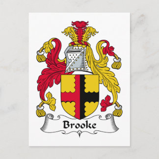 Brooke Family Crest Postcard