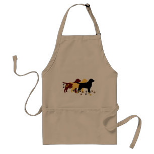 Brookhaven_Labradors Labs in 3 Colours & PawPrints Standard Apron