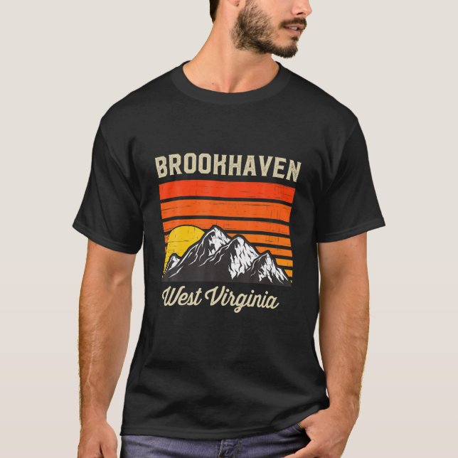 Brookhaven West Virginia Retro City State USA T-Shirt (Front)