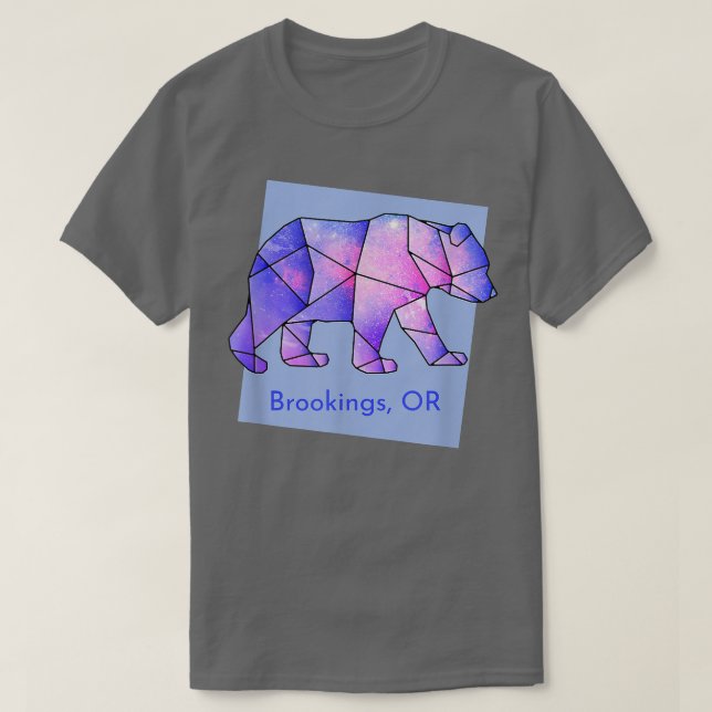 Brookings OR Galaxy Bear Abstract Geometrical Anim T-Shirt (Design Front)
