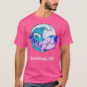 Brookings OR Japanese Paint Geometric Orca Killer  T-Shirt