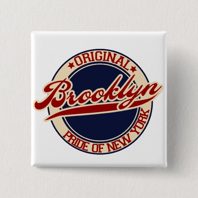 Brooklyn 15 Cm Square Badge (Front)