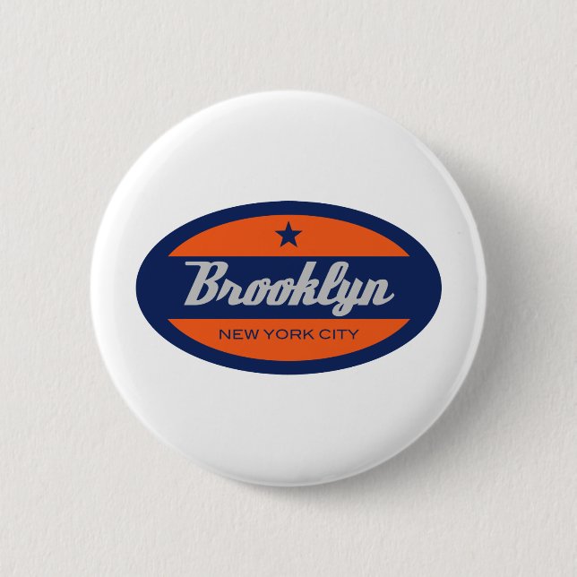 *Brooklyn 6 Cm Round Badge (Front)