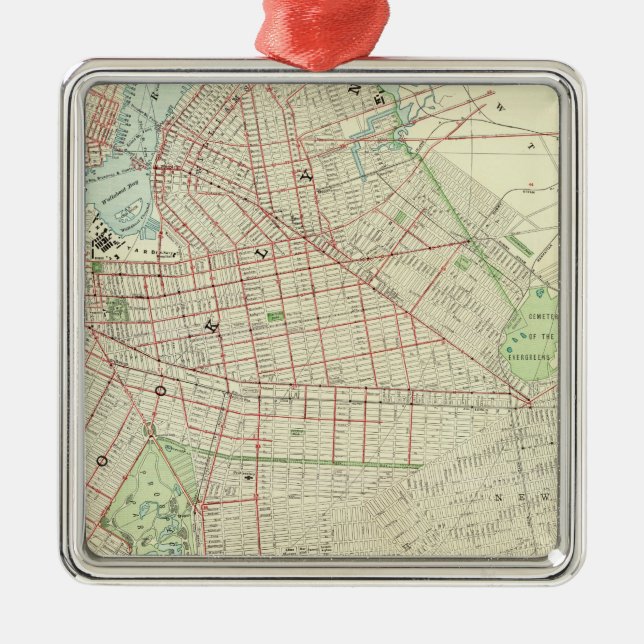 Brooklyn and Vicinity Metal Tree Decoration (Front)